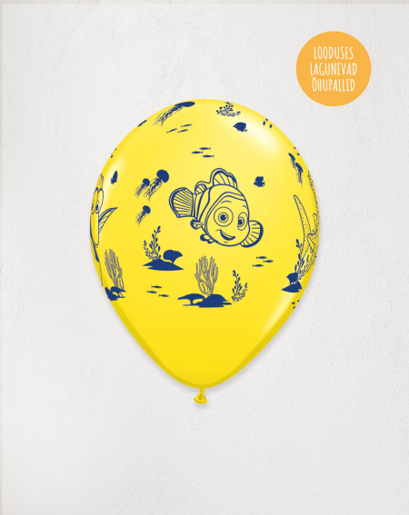 Latex Balloon Yellow Dory - Kids party balloons - Agapics