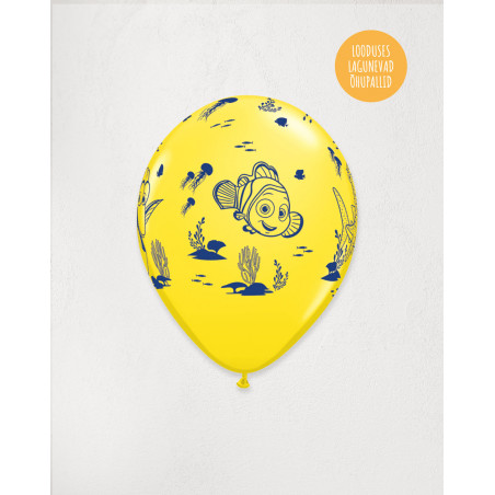 Latex Balloon Yellow Dory - Kids party balloons - Agapics