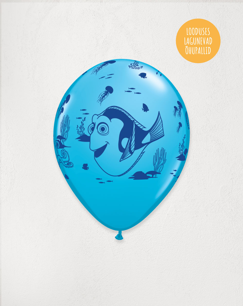 Latex Balloon Blue Dory - Agapics