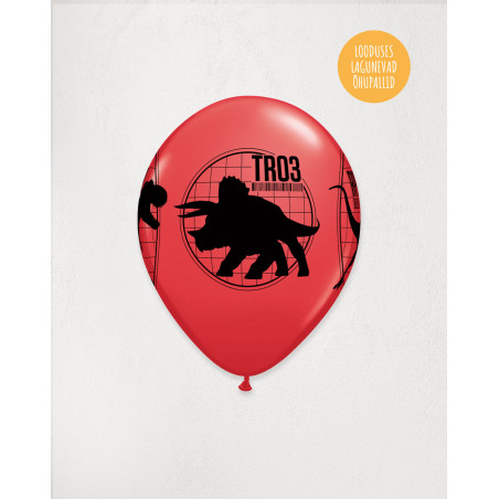 Latex Balloon Red Jurassic Park - Agapics