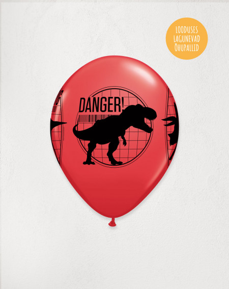 Latex Balloon Red Jurassic Park - Agapics