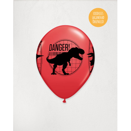 Latex Balloon Red Jurassic Park - Agapics