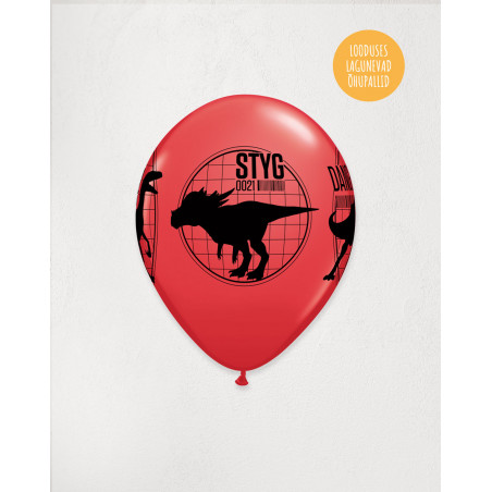 Latex Balloon Red Jurassic Park - Agapics