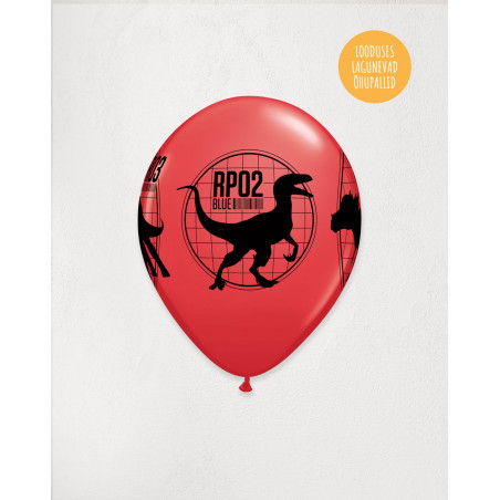 Latex Balloon Red Jurassic Park - Agapics