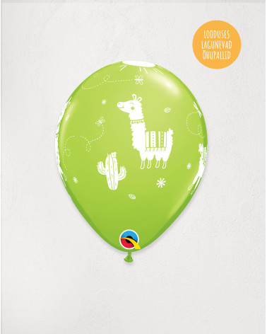 Latex Balloon Lime Llama - Agapics