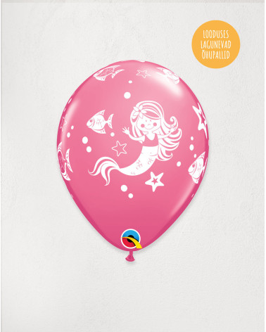 Latex Balloon Pink mermaid - Agapics