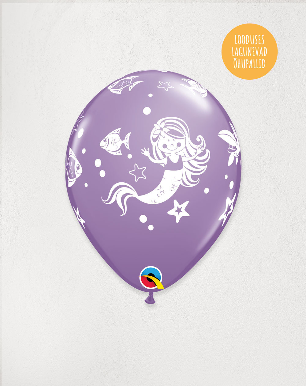 Latex Balloon Purple mermaid - Agapics