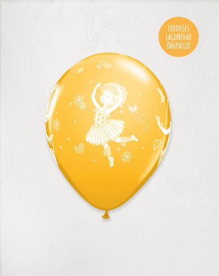 Latex Balloon Orange Fancy Nancy - Agapics