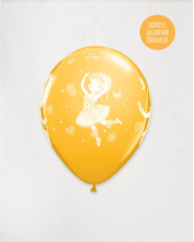 Latex Balloon Orange Fancy Nancy - Agapics