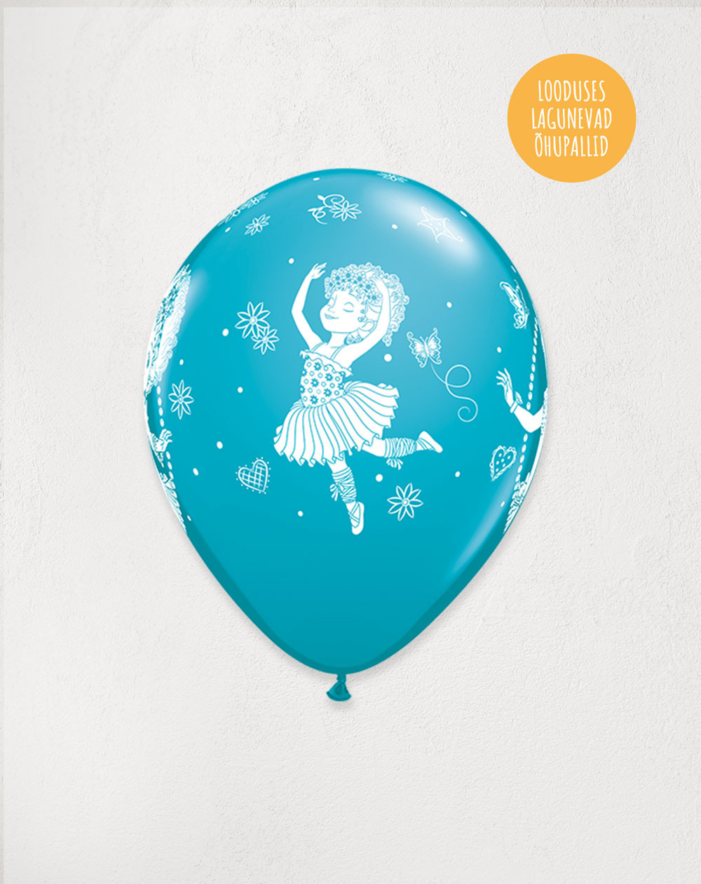 Latex Balloon Blue Fancy Nancy - Agapics