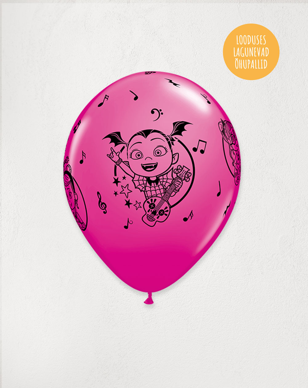 Latex Balloon Pink Vampirina - Agapics