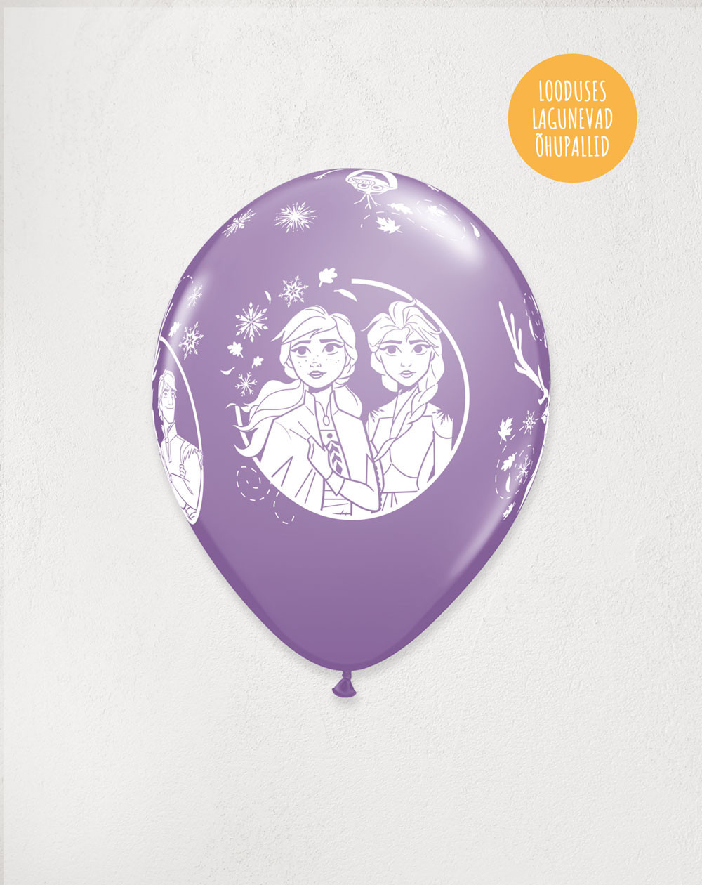 Latex Balloon Purple Frozen - Agapics