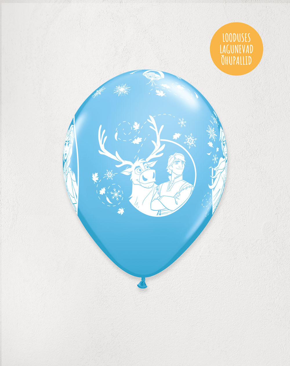 Latex Balloon Blue Frozen - Agapics