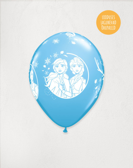 Latex Balloon Blue Frozen - Agapics