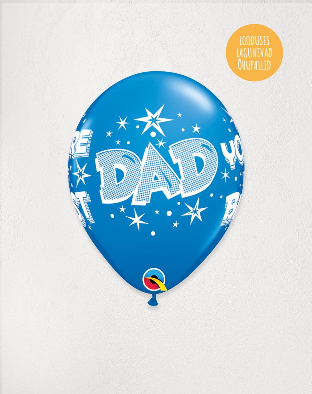 Latex Balloon Blue Dad - Agapics