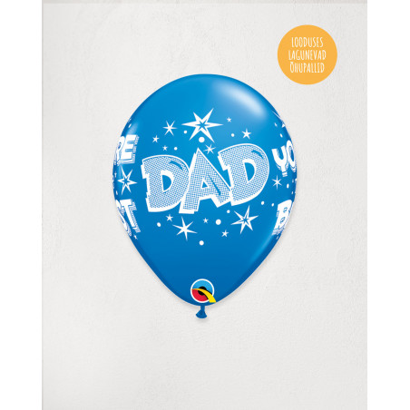 Latex Balloon Blue Dad - Agapics