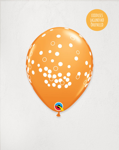 Latex Balloon Orange Dots - Agapics