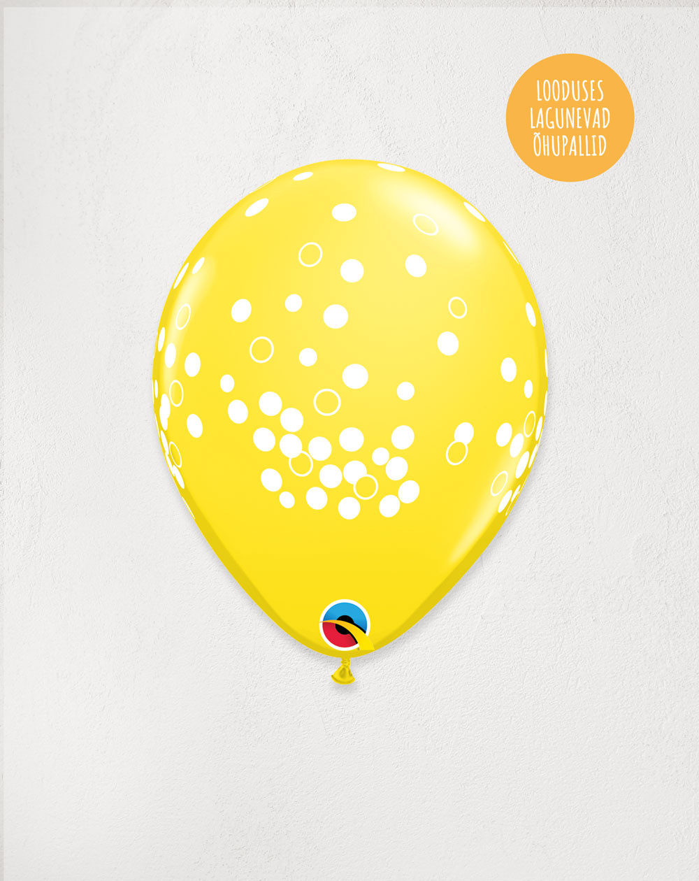 Latex Balloon Yellow Dots - Agapics