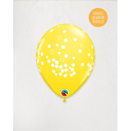 Latex Balloon Yellow Dots - Agapics