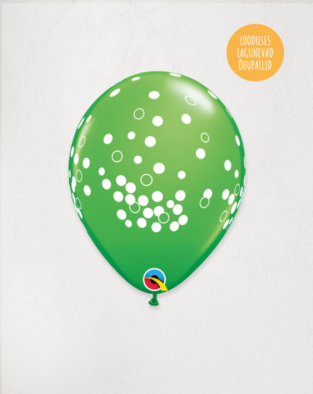 Latex Balloon Green Dots - Agapics