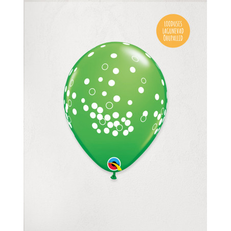 Latex Balloon Green Dots - Agapics