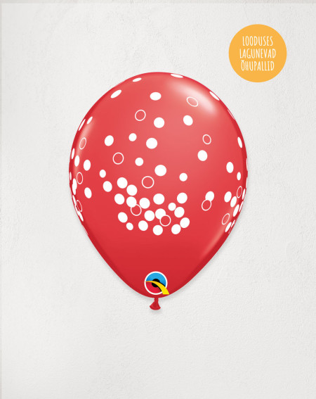 Latex Balloon Red Dots - Agapics