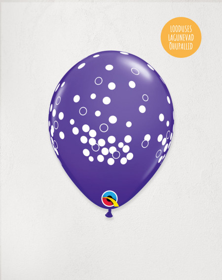 Latex Balloon Dark purple Dots - Agapics