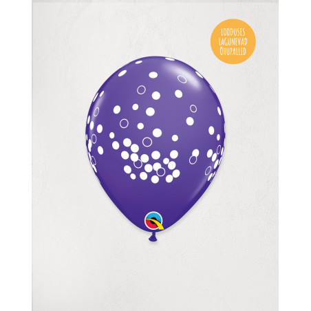 Latex Balloon Dark purple Dots - Agapics