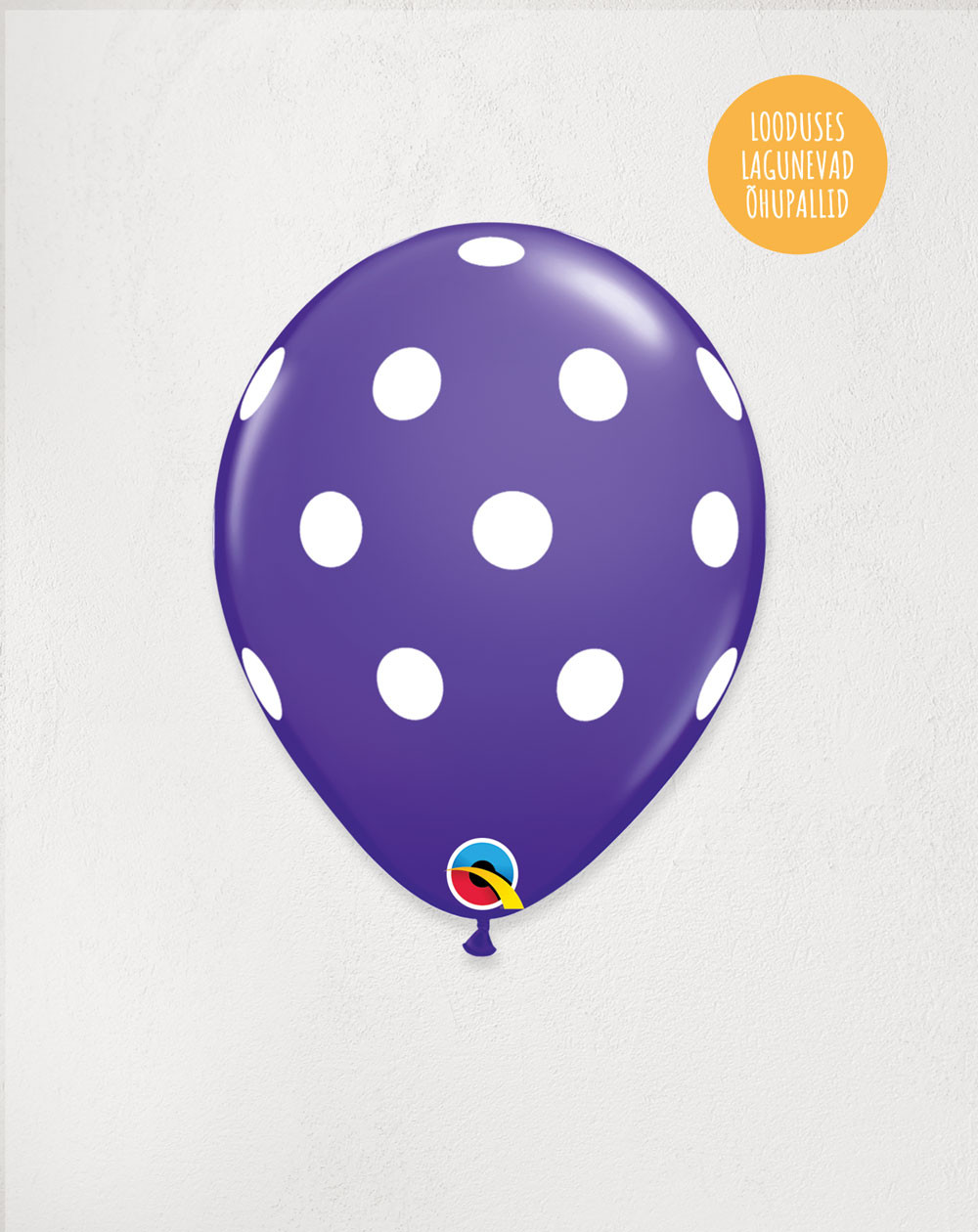 Latex Balloon Dark purple Dots - Agapics