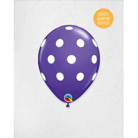 Latex Balloon Dark purple Dots - Agapics