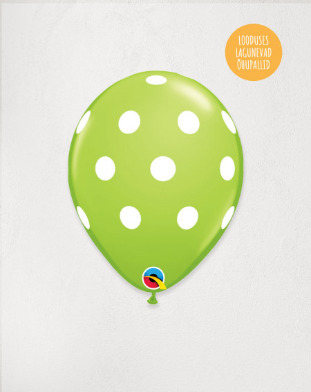 Latex Balloon Green Dots - Agapics