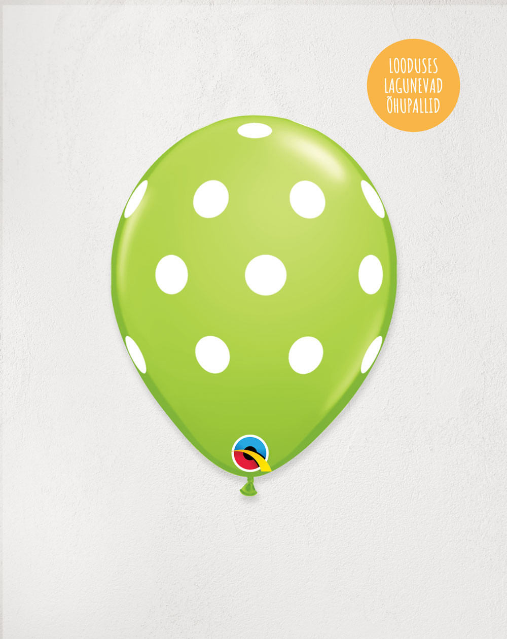 Latex Balloon Green Dots - Agapics