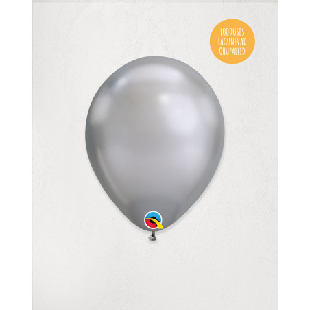 Latex Balloon Silver metallic - Chrome balloons - Agapics