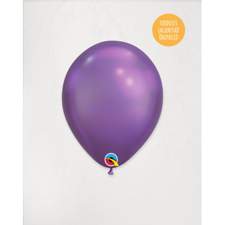 Latex Balloon Purple metallic - Chrome balloons - Agapics