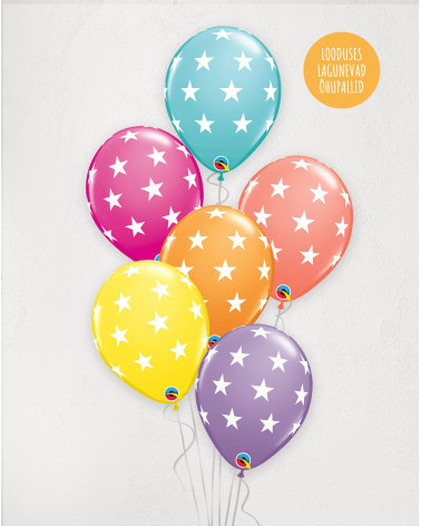 M Balloon Bouquet Stars Pastel
