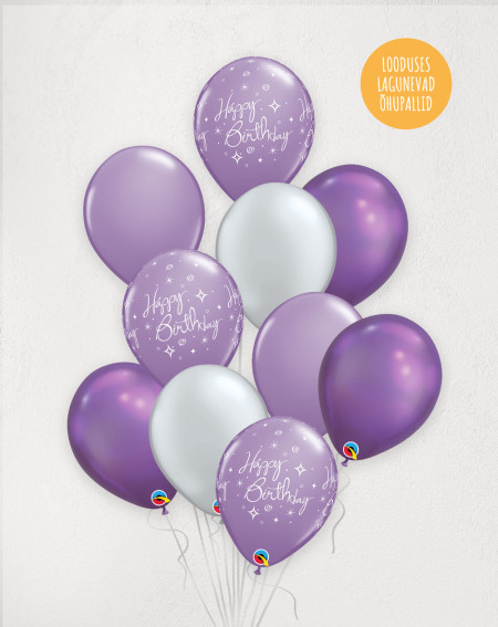 Big L Balloon Bouquet Purple Birthday