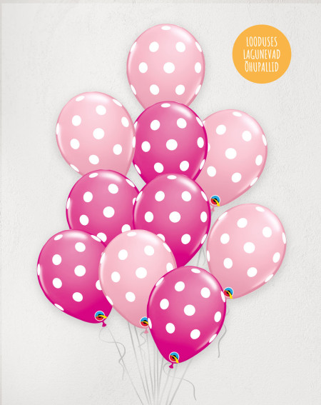 L Balloon Bouquet Cute Dots