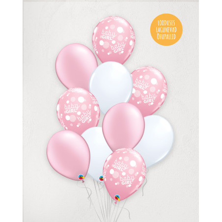 L Balloon Bouquet Baby Girl