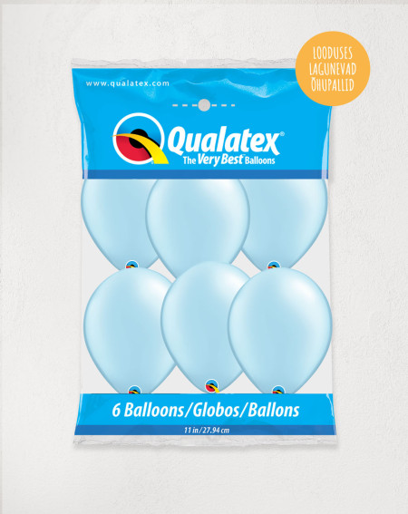 Balloons 6pc Blue in a pack - Earth-friendly balloons - Agapics