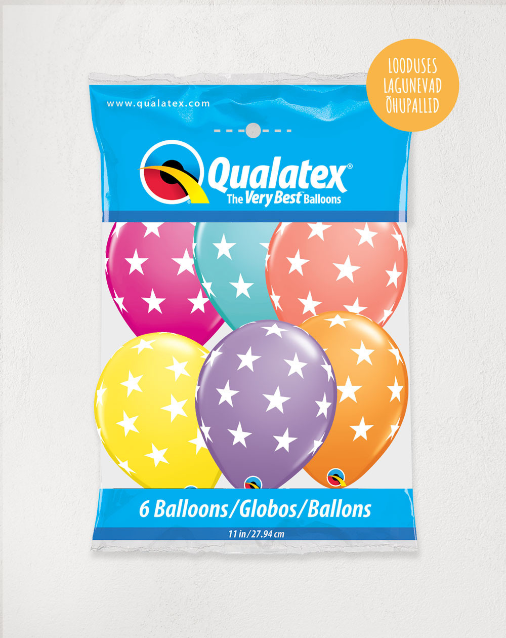 Balloons 6pc Stars in a pack - Agapics