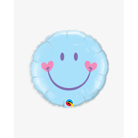 Foil Balloon Blue smile - Agapics