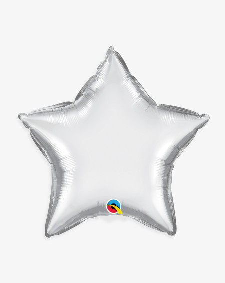 Foil Balloon Silver star - Agapics