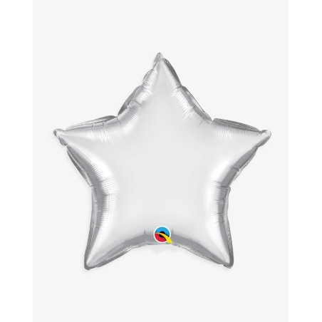 Foil Balloon Silver star - Agapics