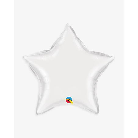 Foil Balloon White star - Agapics