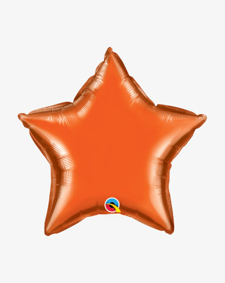 Foil Balloon Orange star - Agapics