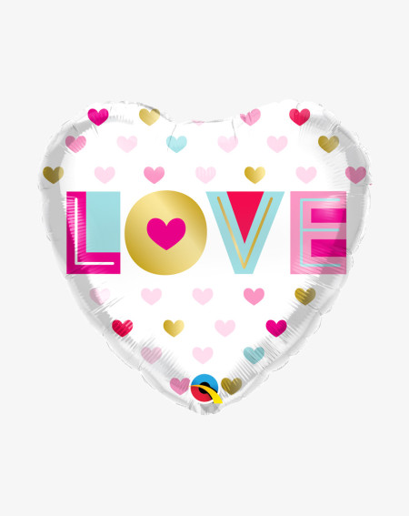 Foil Balloon Love Hearts - Agapics