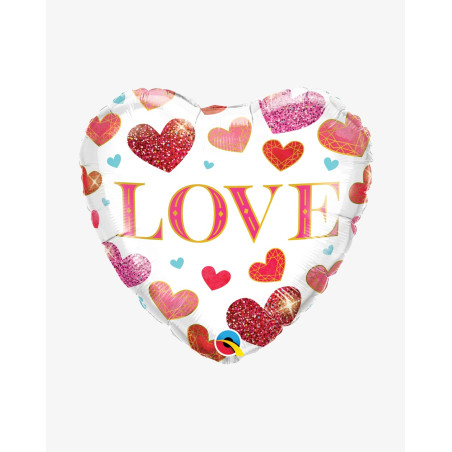 Foil Balloon Love and hearts - Wedding balloons - Agapics