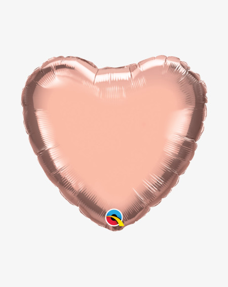 Foil Balloon Rose Gold heart - Courier delivery balloons - Agapics