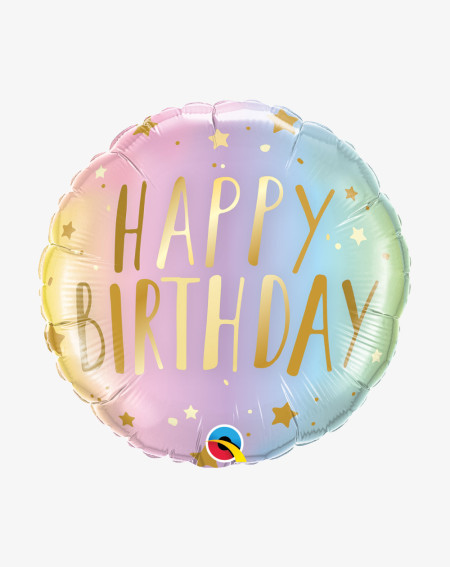 Foil Balloon Birthday ombre - Birthday party balloons - Agapics