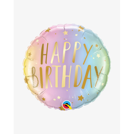 Foil Balloon Birthday ombre - Birthday party balloons - Agapics